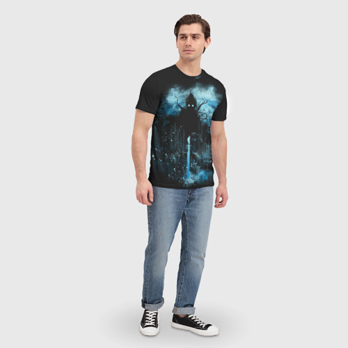 Мужская 3D футболка с принтом Ктулху, вид сбоку #3