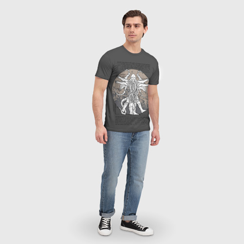 Мужская футболка 3D с принтом Cthulhu, вид сбоку #3