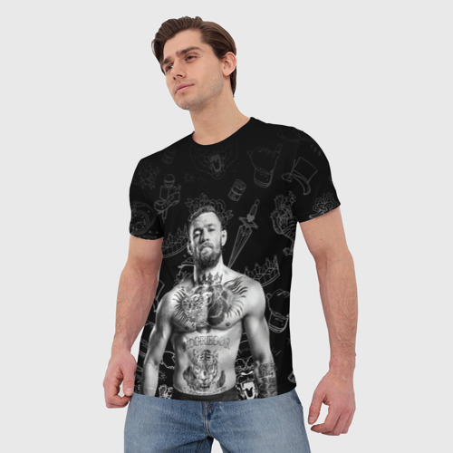 Мужская футболка 3D с принтом CONOR McGREGOR, фото на моделе #1