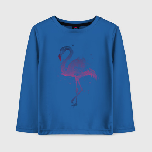 Детский лонгслив хлопок с принтом Flamingo, вид спереди #2