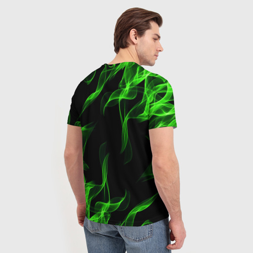 Мужская 3D футболка с принтом BRAWL STARS LEON / ЛЕОН, вид сзади #2