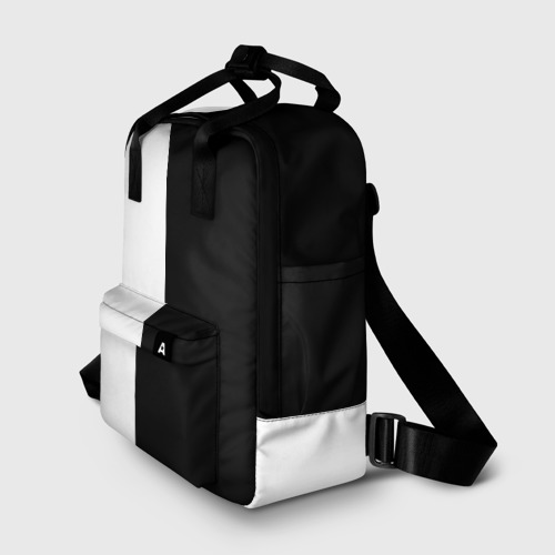 Женский рюкзак 3D с принтом Просто чёрно-белый, фото на моделе #1