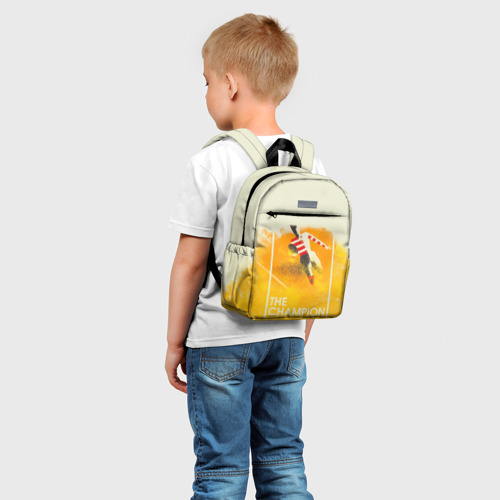 Детский рюкзак 3D с принтом Регби The Champion, фото на моделе #1