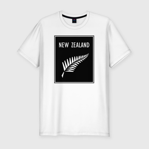 Мужская футболка премиум с принтом Регби Новая Зеландия, вид спереди #2