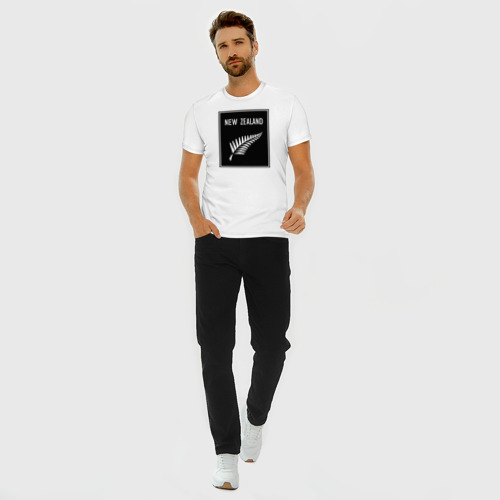 Мужская футболка премиум с принтом Регби Новая Зеландия, вид сбоку #3