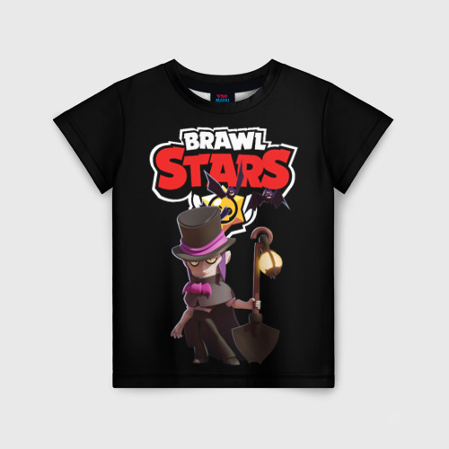 Детская футболка 3D с принтом Мортис Brawl Stars, вид спереди #2