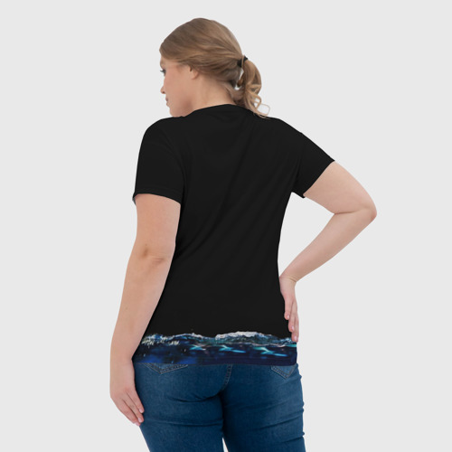 Женская футболка 3D с принтом Водное поло - это жизнь, вид сзади #2