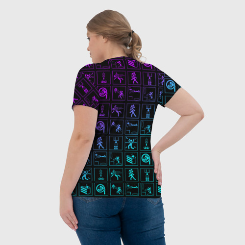 Женская футболка 3D с принтом PORTAL, вид сзади #2