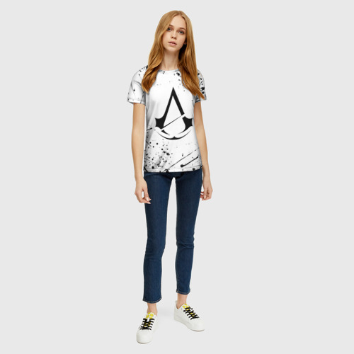 Женская футболка 3D с принтом ASSASSIN`S CREED | АССАСИН КРИД, вид сбоку #3