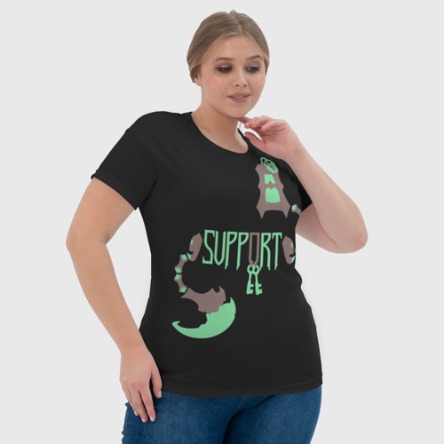 Женская футболка 3D с принтом Support, фото #4