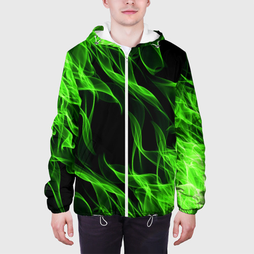 Мужская куртка 3D с принтом TOXIC FLAME, вид сбоку #3