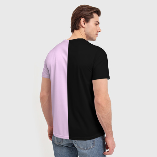 Мужская футболка 3D с принтом AUDI PINK | АУДИ, вид сзади #2