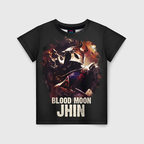 Детская футболка 3D с принтом Jhin, вид спереди #2