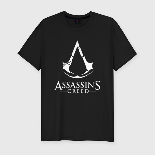 Мужская футболка хлопок Slim с принтом Assassin's Creed, вид спереди #2