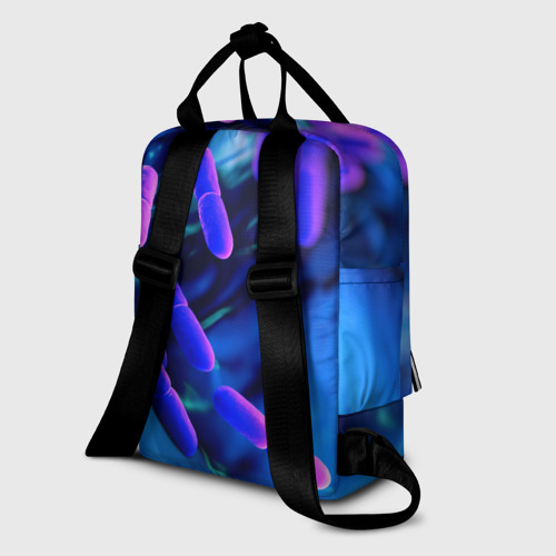 Женский рюкзак 3D с принтом PLAGUE INC, вид сзади #1