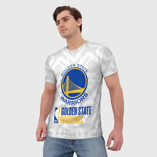 Мужская футболка 3D с принтом Golden State Warriors 30, фото на моделе #1