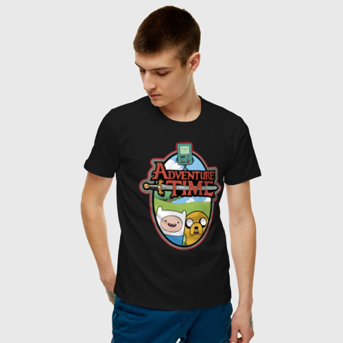 Мужская футболка с принтом Время Приключений, фото на моделе #1