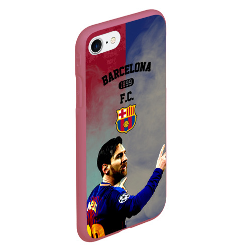Чехол для iPhone 7/8 матовый с принтом Messi, вид сбоку #3