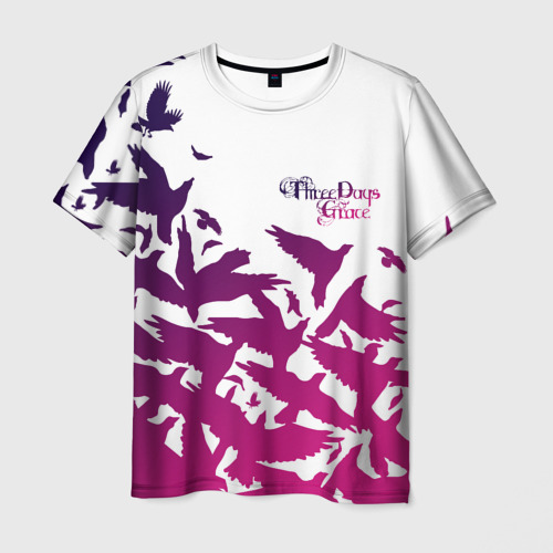 Мужская футболка 3D с принтом Three Days Grace, вид спереди #2