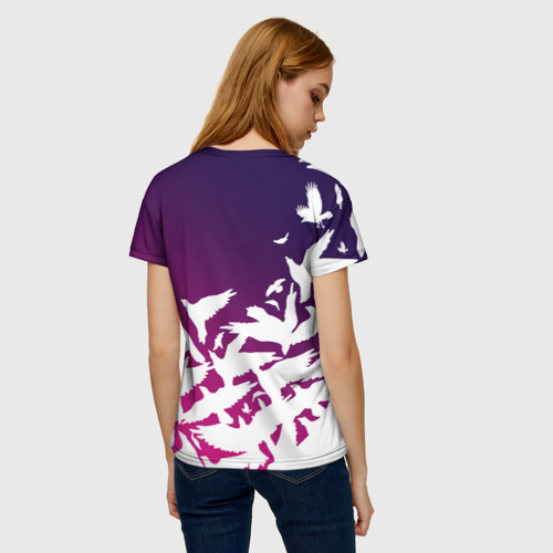 Женская футболка 3D с принтом Three Days Grace, вид сзади #2