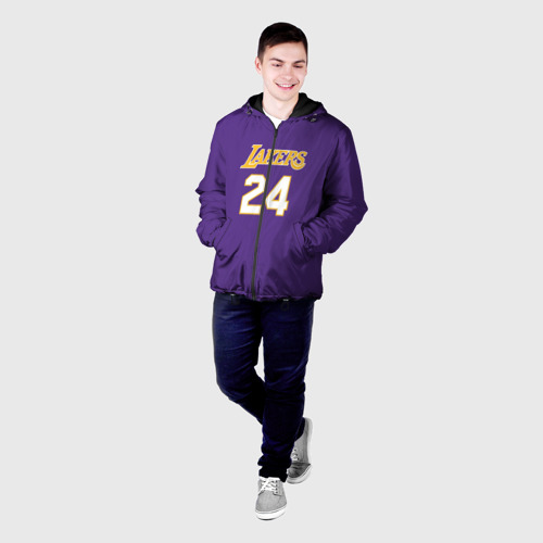 Мужская куртка 3D с принтом Los Angeles Lakers Kobe Brya, фото на моделе #1