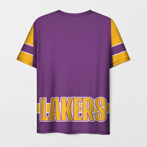 Мужская 3D футболка с принтом Los Angeles Lakers, вид сзади #1