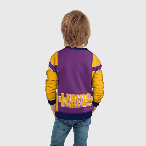 Детский свитшот 3D с принтом Los Angeles Lakers, вид сзади #2