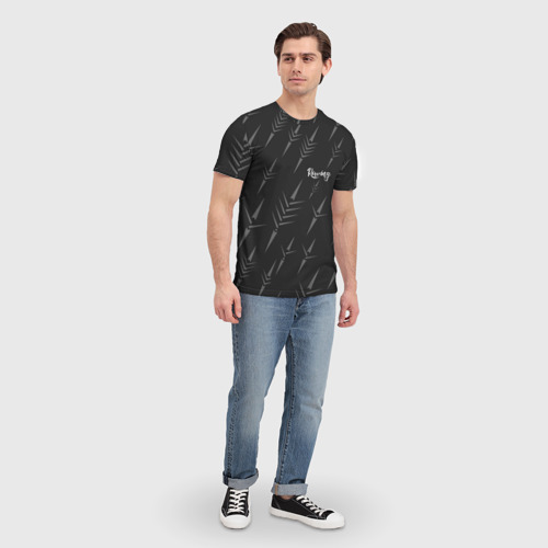 Мужская футболка 3D с принтом Rowing, вид сбоку #3