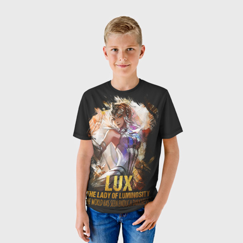 Детская футболка 3D с принтом Lux, фото на моделе #1