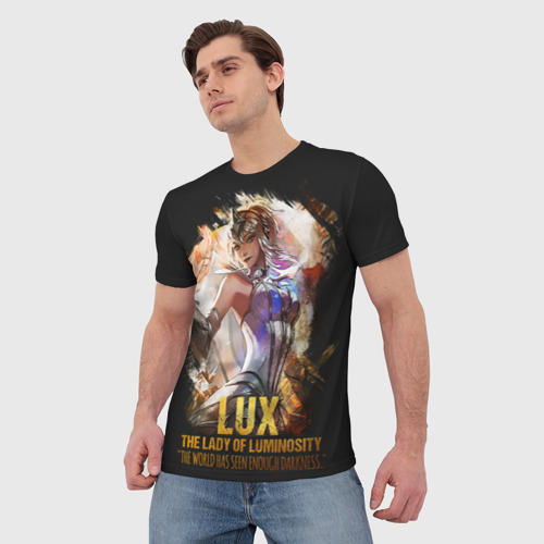 Мужская футболка 3D с принтом Lux, фото на моделе #1