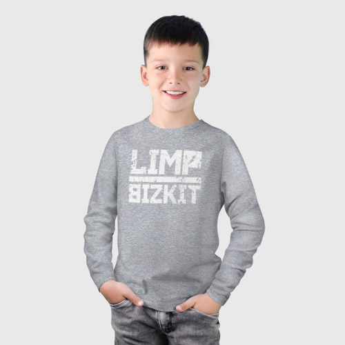 Детский лонгслив хлопок с принтом LIMP BIZKIT, фото на моделе #1