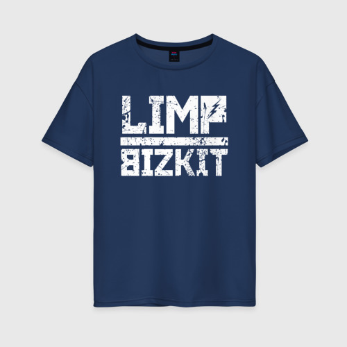 Женская футболка хлопок Oversize с принтом Limp Bizkit, вид спереди #2