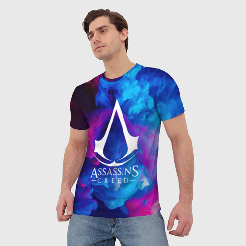 Мужская футболка 3D с принтом ASSASSIN`S CREED | АССАССИНС КРИД (Z), фото на моделе #1