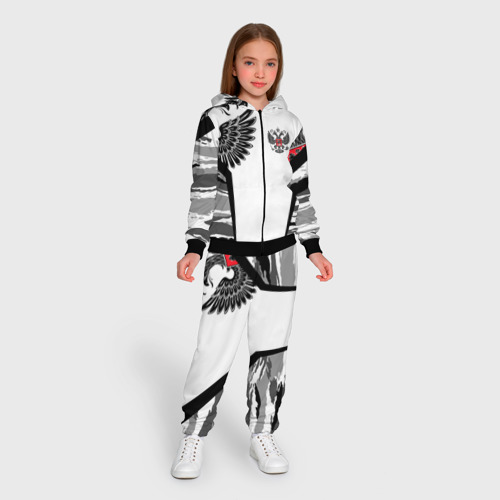 Детский 3D костюм с принтом Камуфляж Россия, вид сбоку #3