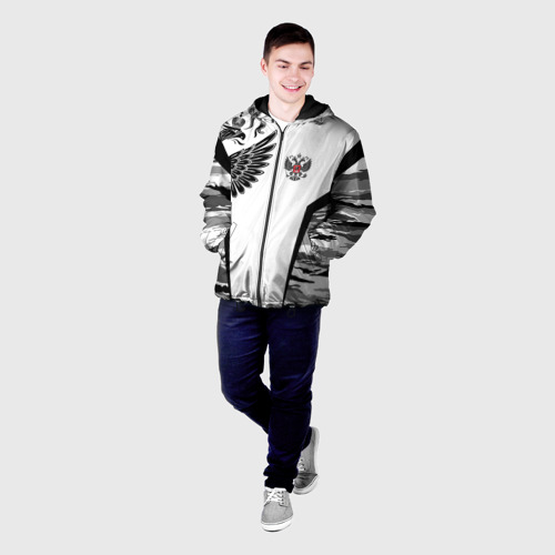 Мужская куртка 3D с принтом Камуфляж Россия, фото на моделе #1