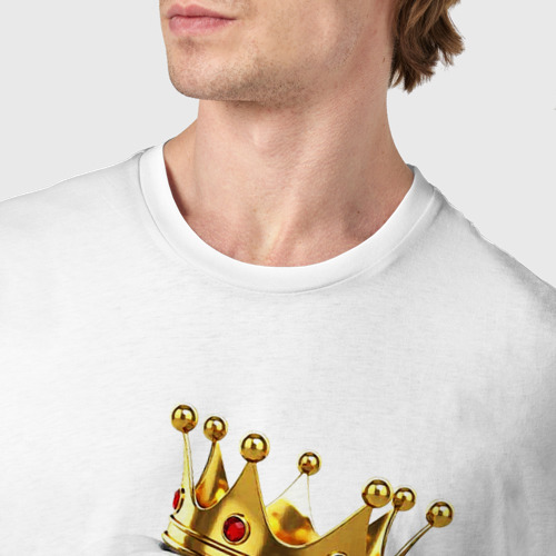 Мужская футболка хлопок с принтом Зубной царь, фото #4