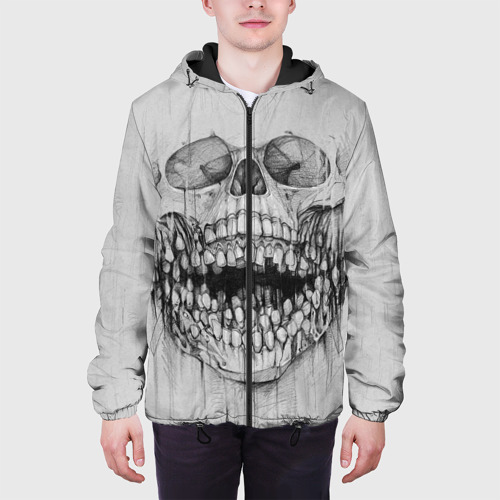 Мужская куртка 3D с принтом Dentist skull, вид сбоку #3
