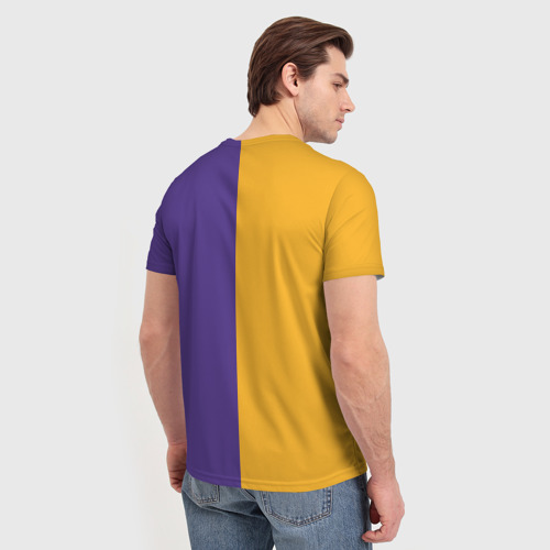 Мужская футболка 3D с принтом LA LAKERS, вид сзади #2