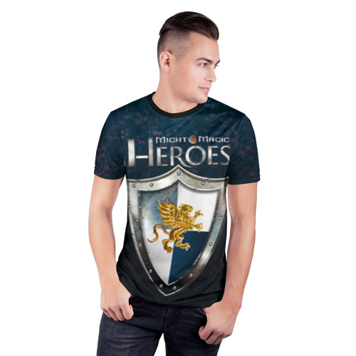 Мужская футболка 3D спортивная с принтом Heroes of Might and Magic, фото на моделе #1