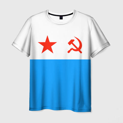 Мужская 3D футболка с принтом ВМФ СССР, вид спереди #2