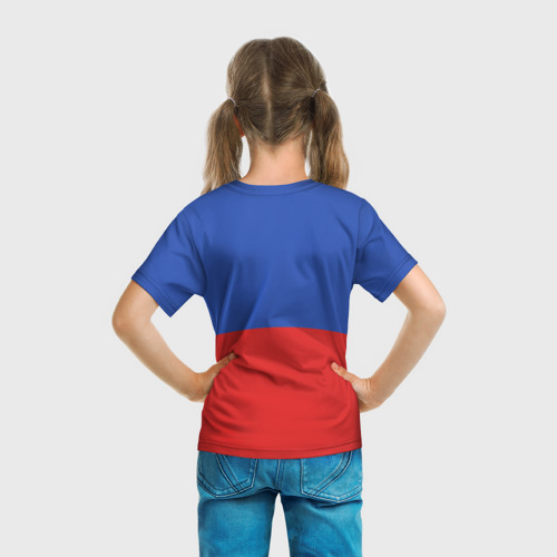 Детская футболка 3D с принтом Борьба, вид сзади #2