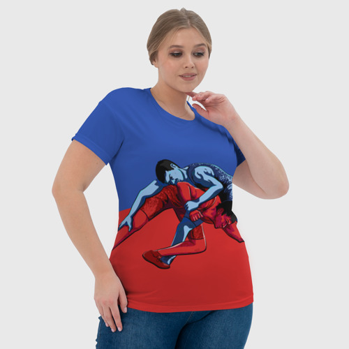 Женская футболка 3D с принтом Борьба, фото #4