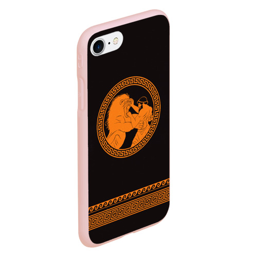 Чехол для iPhone 7/8 матовый с принтом Греко-римская борьба, вид сбоку #3
