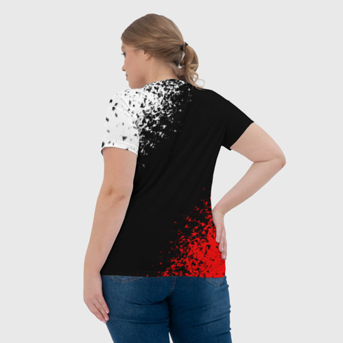 Женская футболка 3D с принтом THE WITCHER, вид сзади #2
