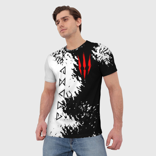 Мужская 3D футболка с принтом The Witcher, фото на моделе #1