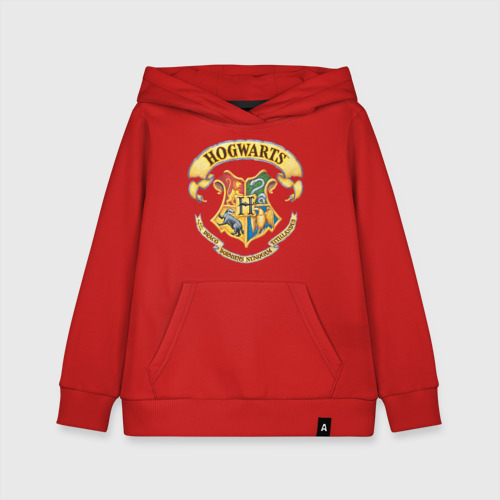 Детская хлопковая толстовка с принтом Coat of Hogwarts, вид спереди #2