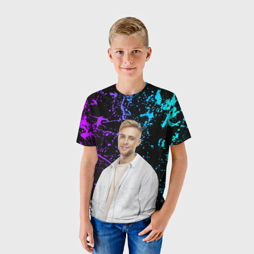 Детская футболка 3D с принтом Егор Крид, фото на моделе #1