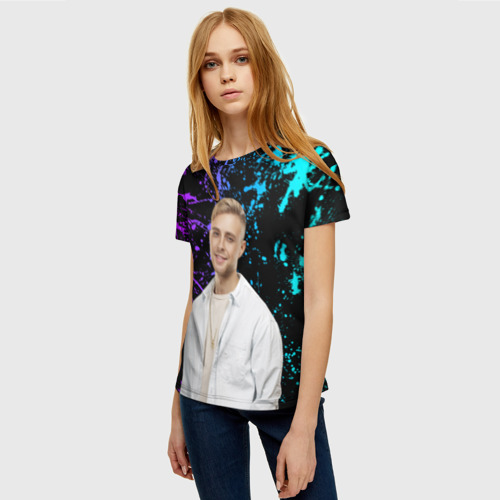 Женская футболка 3D с принтом Егор Крид, фото на моделе #1