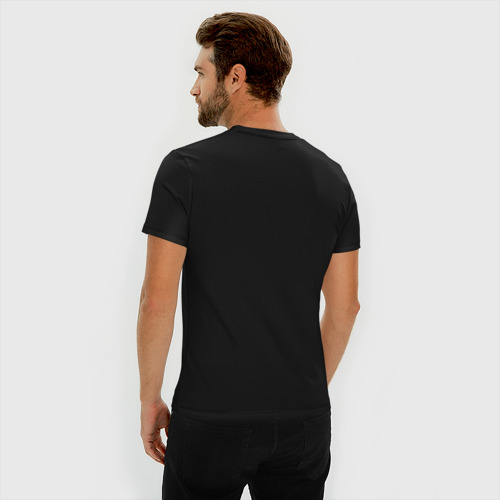 Мужская футболка премиум с принтом Безразличие, вид сзади #2