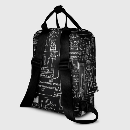Женский рюкзак 3D с принтом Basquiat Dinosaur, вид сзади #1